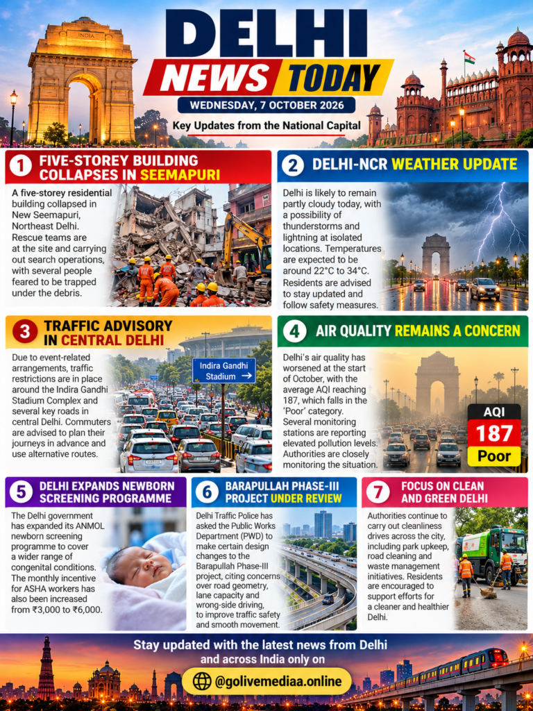 Delhi NCR News Today – 7th October 2026