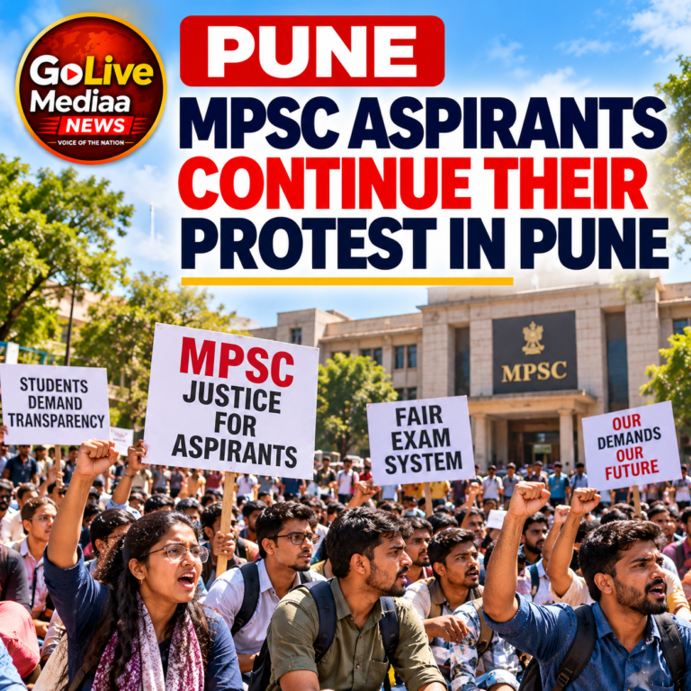 MPSC ASPIRANTS CONTINUE THEIR PROTEST IN PUNE